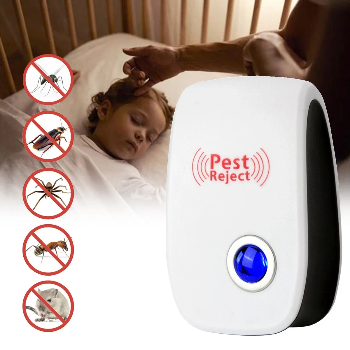 Ultrasonic Pest Repeller মশা-মাছি ও ইঁদুর তাড়ানোর ডিভাইস - Image 4